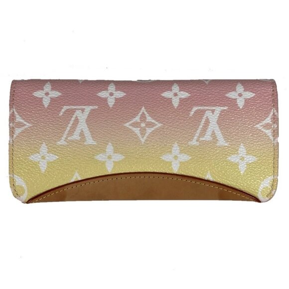 LOUIS VUITTON Monogram by the pool Etui Lunet Woody Sunglasses case pink/yellow - Picture 2 of 10